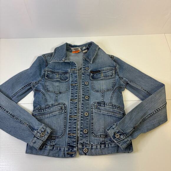 Parasuco Blue Jean Jacket Classic Cropped Design Size XS Bin3 - Picture 3 of 8